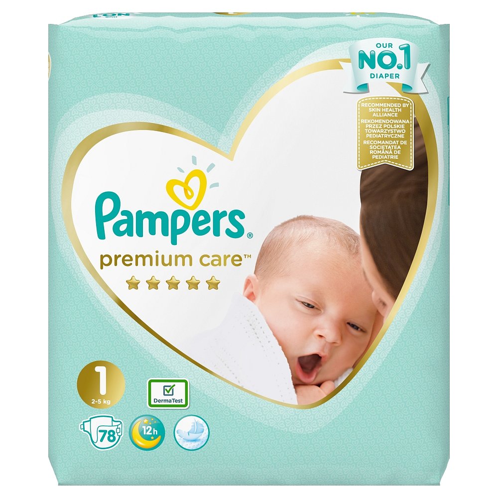 PAMPERS Premium Care 1 Newborn 2-5kg 78 ks