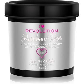 I Heart Revolution Rainbow Tones vymývající se barva na vlasy odstín Silver Angel 120 ml