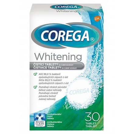 Corega Whitening tabs 30 ks