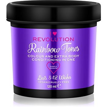 I Heart Revolution Rainbow Tones vymývající se barva na vlasy odstín Purple Passion 120 ml