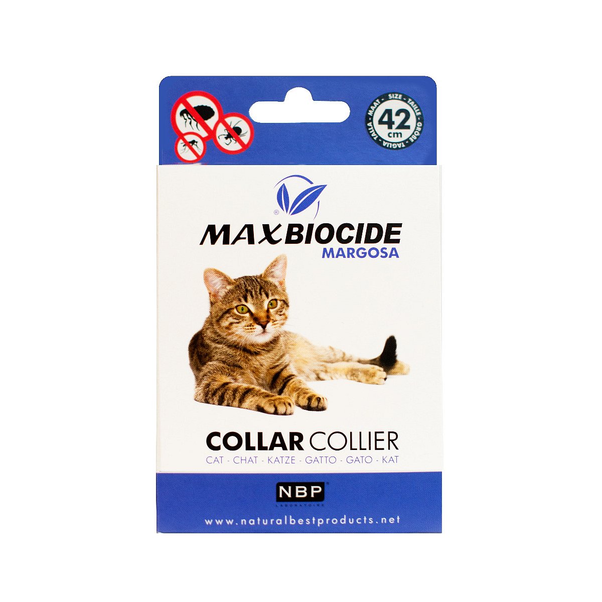 Max Biocide Cat Collar Obojek pro kočky 42 cm 1 ks