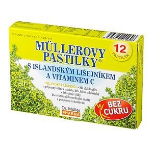 Müllerovy pastilky s isl.lišejníkem bez cukru 12ks