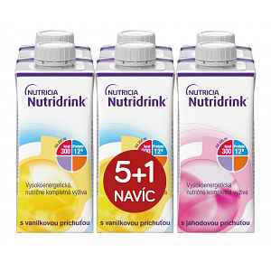 Nutridrink Balíček 5+1 (vanilka-jahoda) 6x200ml