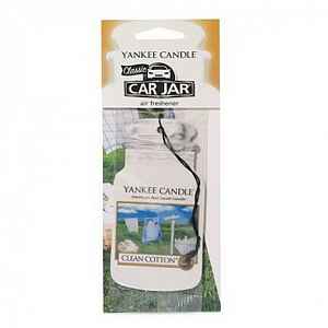 YANKEE CANDLE Papírová visačka do auta Čistá bavlna (Clean Cotton) 1 ks
