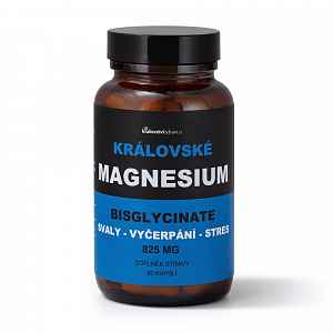 Království zdraví Královské Magnesium Bisglycinate 825 mg + (Vitamín B6), 90 veg. kapslí
