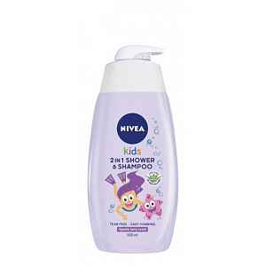 Nivea Kids Sparkle Berry sprchový gel a šampon 2 v 1 pro děti 500 ml