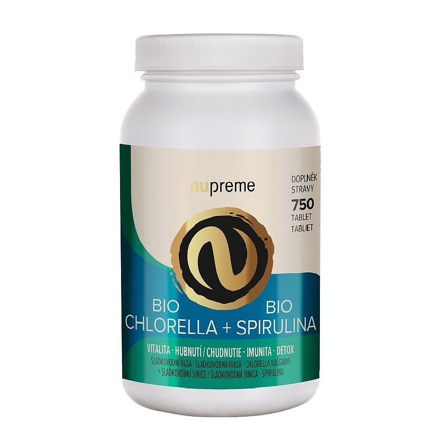 NUPREME Chlorella + Spirulina 750 tablet