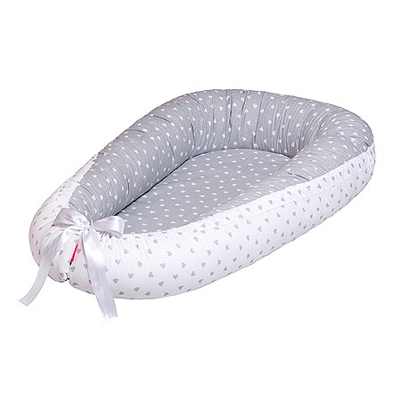 Scamp Hnízdo kokos Little heart white-grey