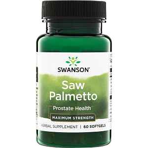 Swanson Saw Palmetto - Maximum Strength, 320 mg, 60 softgelových kapslí