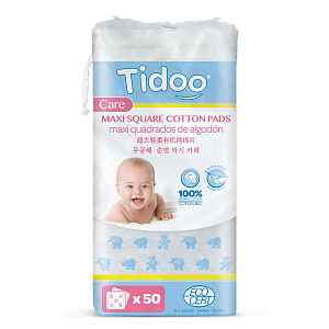 Tidoo Care BIO Ultra jemné bavlněné čisticí tampony 50 ks