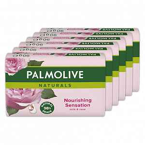 Palmolive Tuhé mýdlo Naturals Nourishing Sensation Milk & Rose  6 x 90 g
