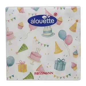 alouette Ubrousky 25 × 25 cm Happy birthday 20 ks