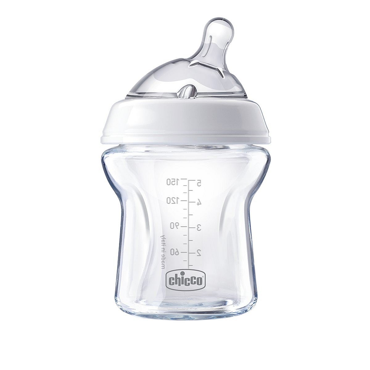 CHICCO Láhev kojenecká sklo Natural Feeling 150 ml, neutral 0m +