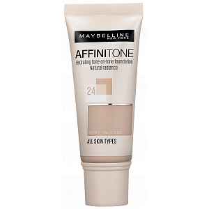 Maybelline Affinitone krycí hydratační make-up s vitaminem E 24 Golden Beige 30ml