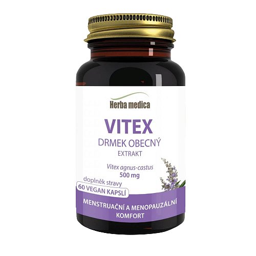 Herba medica Vitex Drmek obecný extrakt 500mg, 60 vegan kapslí