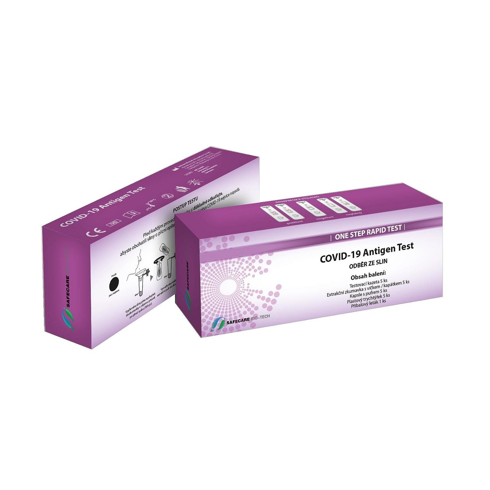5x Antigenni test rapid - samotest na covid ze slin SAFECARE COVID-19