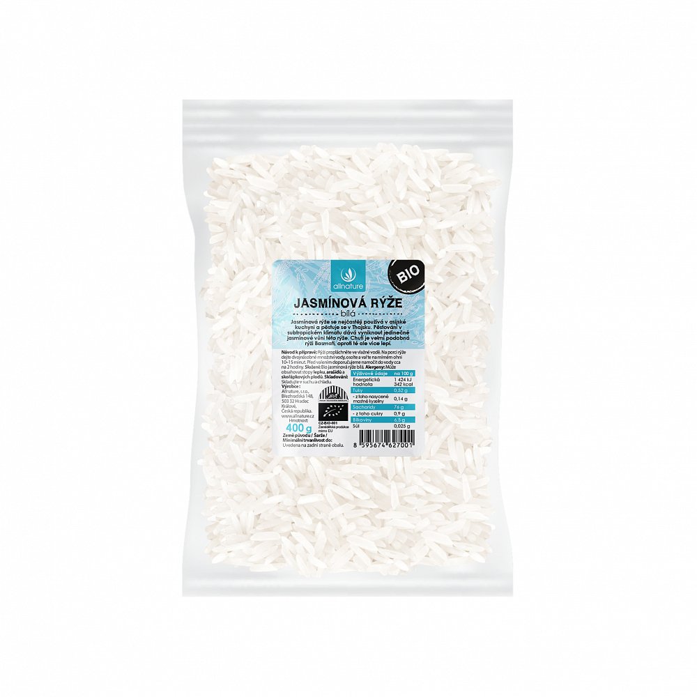Allnature Jasmínová rýže bílá Bio 400 g