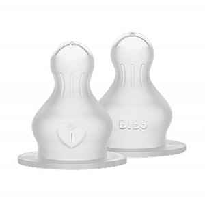 BIBS Savičky silikonové Baby bottle - střední průtok