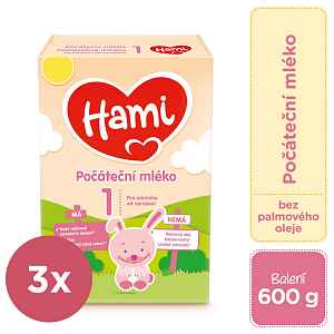 HAMI 3 x Počáteční kojenecké mléko 600 g 0+