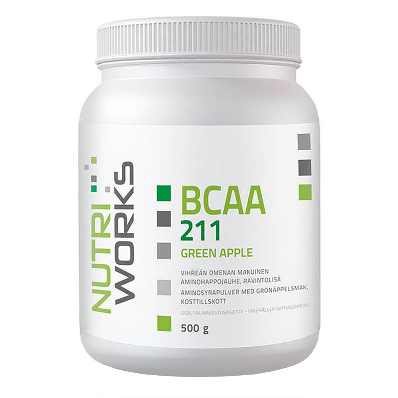 NutriWorks BCAA 2:1:1 zelené jablko 500g