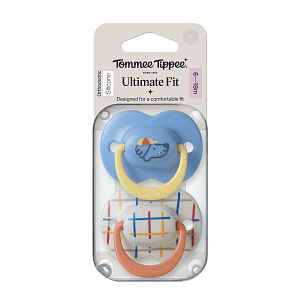 Tommee Tippee Silikonový dudlík Ultimate Fit Deco Boy 6-18m 2 ks více barevných variant