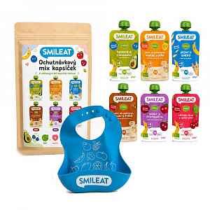 Smileat BIO ochutnávkový mix kapsiček 6m+ 6x100 g + dárek