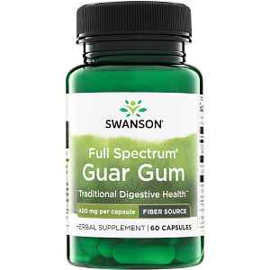 Swanson Full Spectrum Guarová guma, 400 mg, 60 kapslí