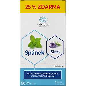 APOROSA premium Spánek a Stres Meduňka + Kozlík 75 tablet