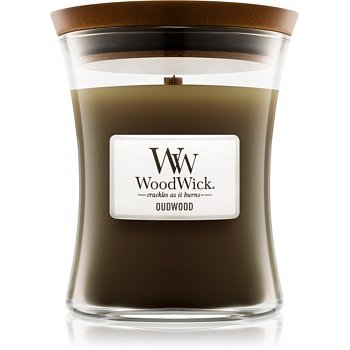 Woodwick Oudwood vonná svíčka 275 g s dřevěným knotem