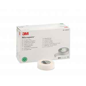 3M Micropore Papírová chirurgická páska 1,25 cm x 9,1 m 24 ks bílá
