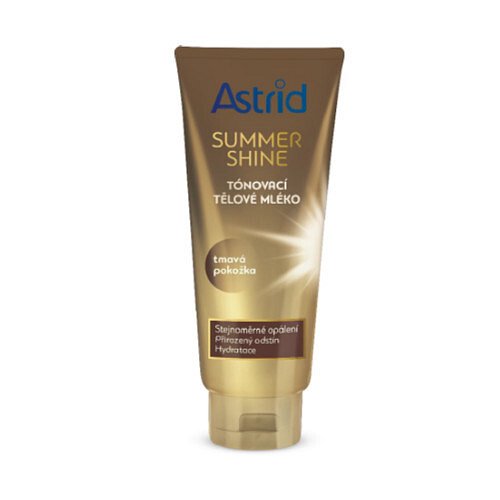 Astrid Tónovací tělové mléko pro tmavou pokožku Summer Shine  200 ml