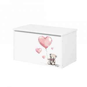 Box na hračky - Teddy love - růžový