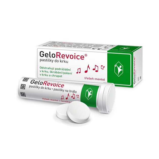 GeloRevoice Třešeň - mentol pastilky do krku 10 ks