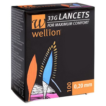 Lancety Wellion 100 ks - 33G