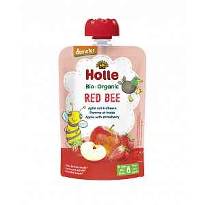 Holle Bio pyré - Red Bee- Jablko s jahodami 100g