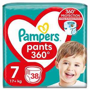 Pampers Pants S7 17kg+, 38ks