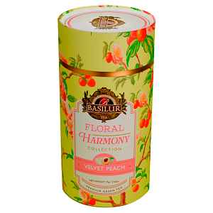 BASILUR Floral harmony velvet peach zelený čaj 75 g