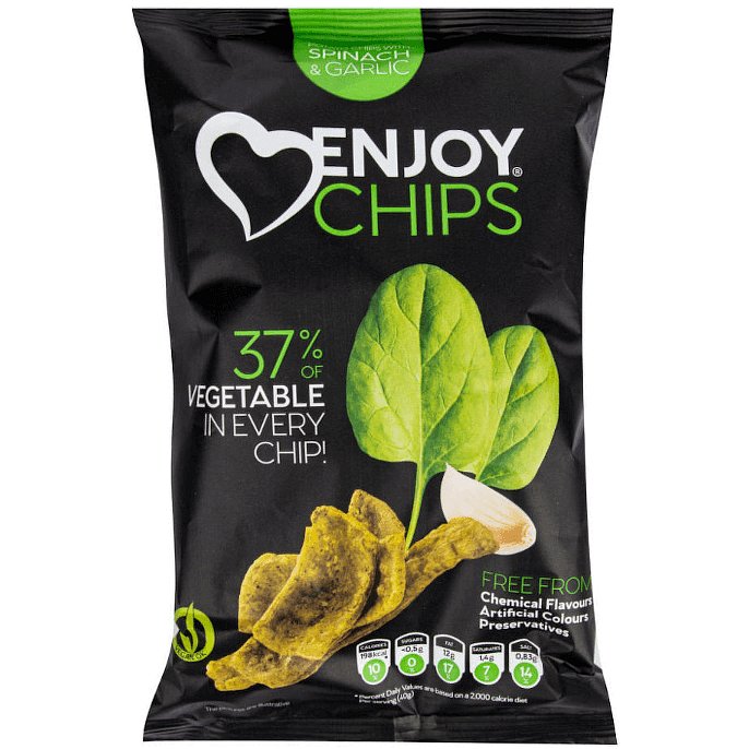 Enjoy Chips Špenát a česnek 40g