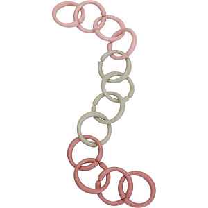 Little Dutch Fairy Garden Little Loops Toy Rings sada kroužků pro děti od narození 0 m+ Pink 12 ks