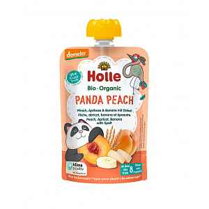 Holle Bio pyré - Panda Peach-Broskev, meruňka a banán se špaldou 100g