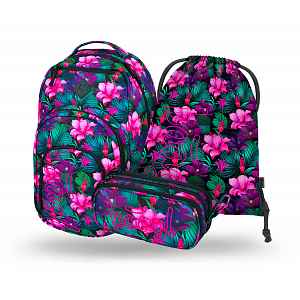 Baagl 3 SET Coolmate Paradise: batoh, penál, sáček