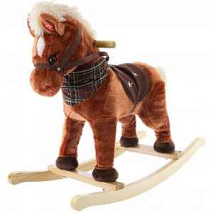EURO BABY Houpací koník se zvuky  - hnědý