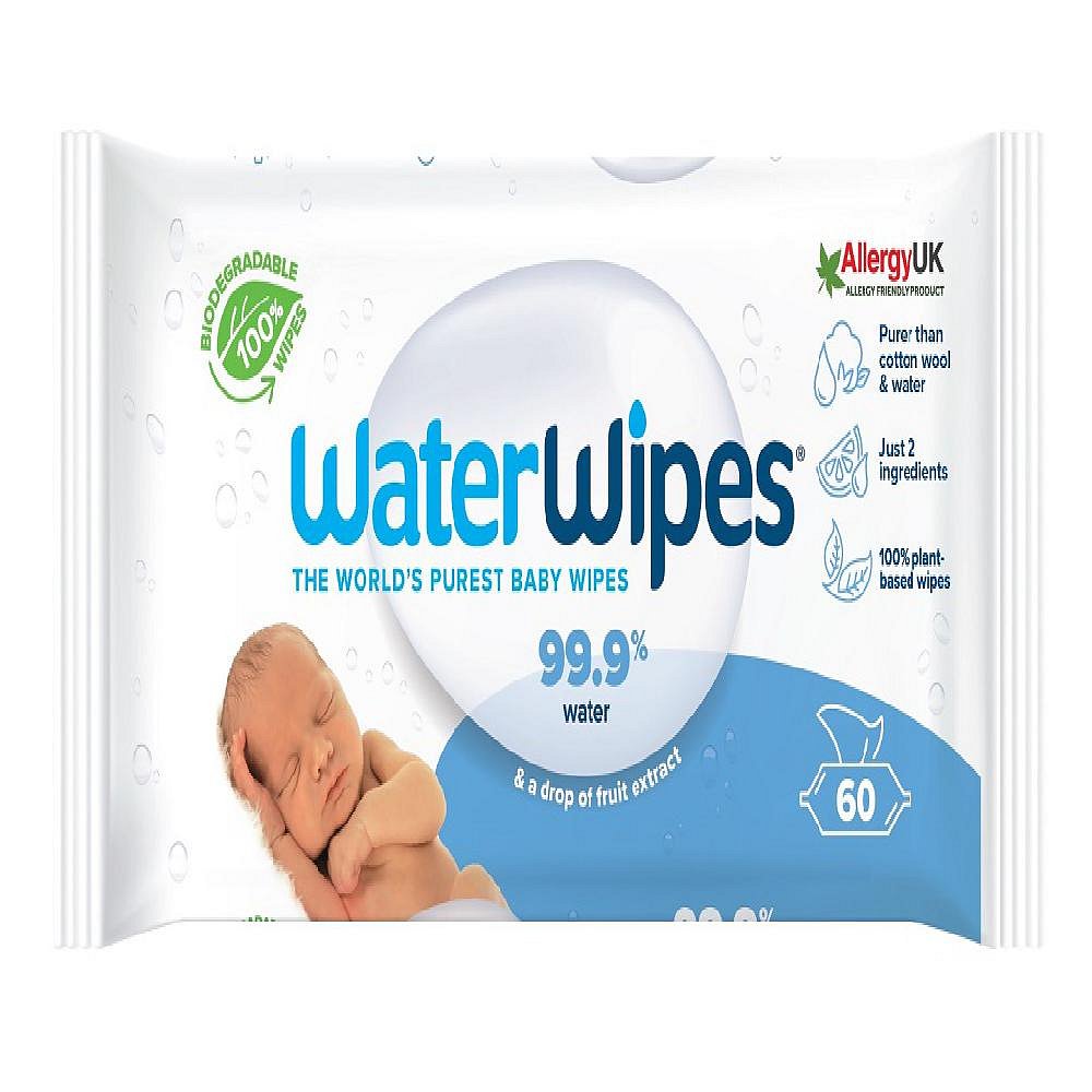 WATERWIPES 100% BIO Odbouratelné ubrousky 60 ks