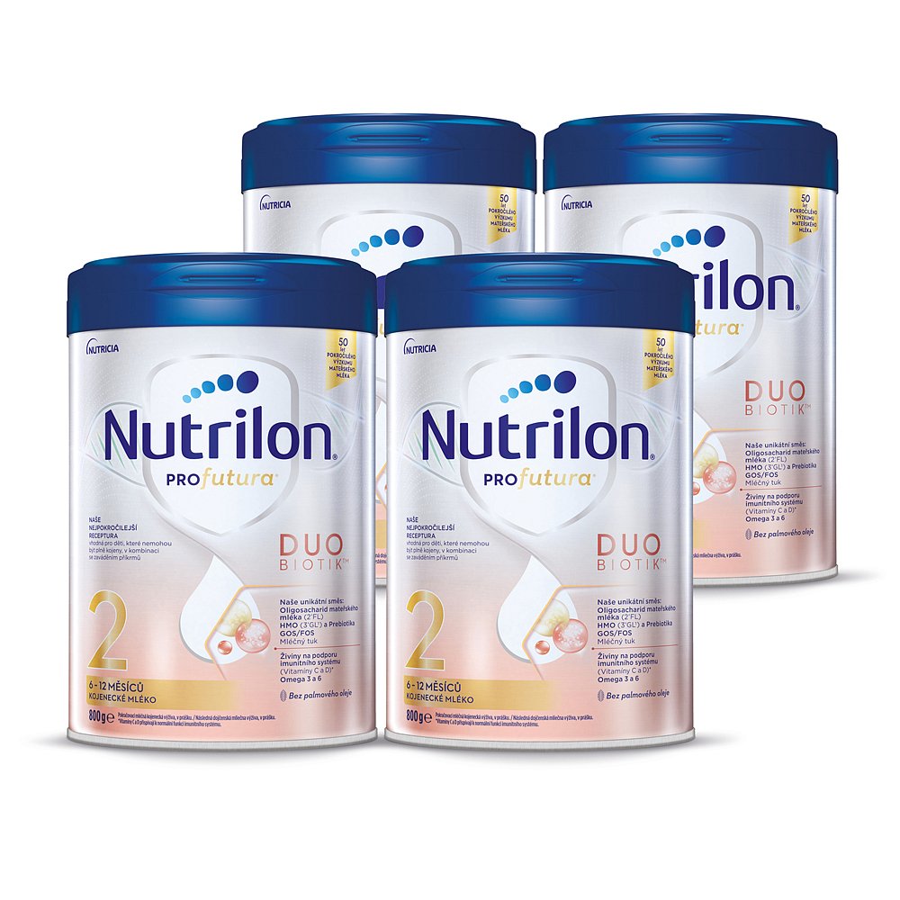 4x NUTRILON Profutura DUOBIOTIK 2 kojenecké mléko 800 g 6+