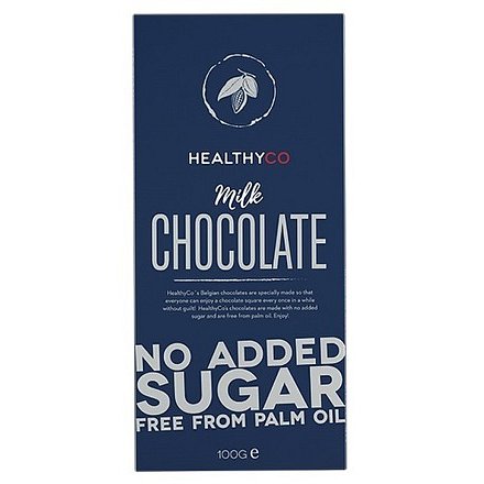 HEALTHYCO Čokoláda bez cukru mléčná 100 g