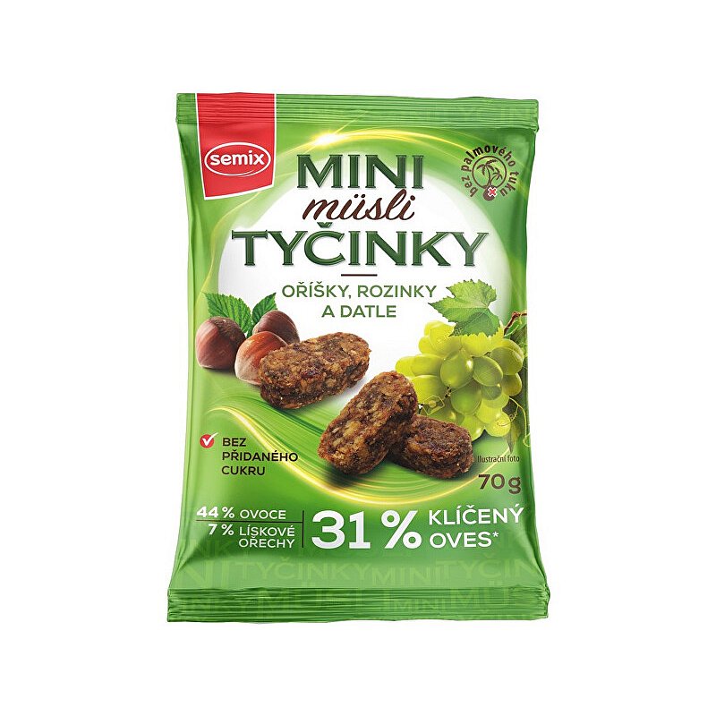 Mini Müsli tyčinky s oříšky bez lepku 70g