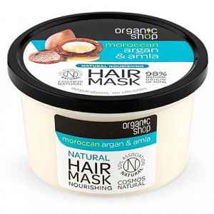 Organic Shop Výživná maska ​​na vlasy Marocký arganový olej a amla 250ml