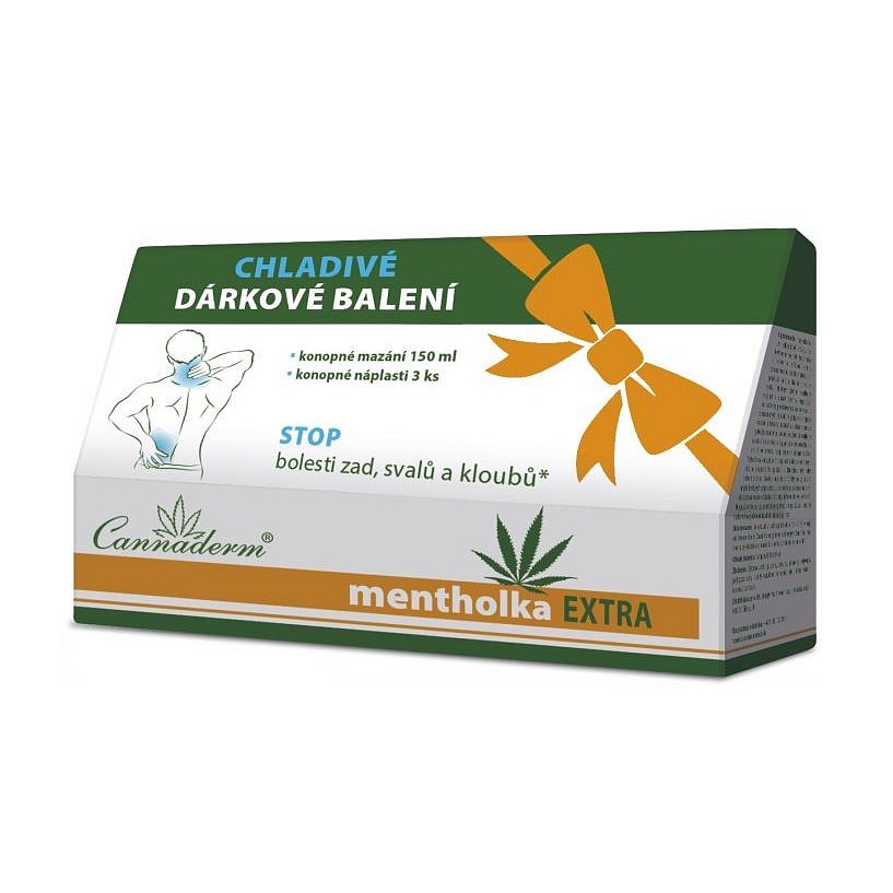 Cannaderm Mentholka EXTRA dárek 150ml+nápl.3ks - II. jakost