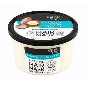 Organic Shop Výživná maska ​​na vlasy Marocký arganový olej a amla 250ml
