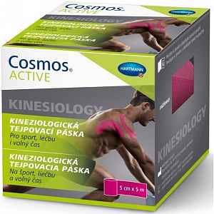 Cosmos Active Kinezio Tejp.páska Růžová 5cmx5m
